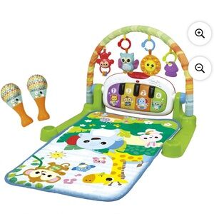 Jungle Pals Kick N Play Musical Gym Mat Deluxe